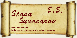 Staša Suvačarov vizit kartica